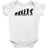 evolution of table tennis or ping pong mens black t shirt top Baby Onesie