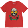 watermelon skull V-Neck Tee