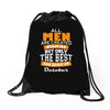 all men are created equal but only the best are born in october Drawstring Bags