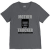 mother trucker doing the school run V-Neck Tee