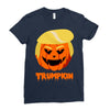 trumpkin funny donald trump pumpkin Ladies Fitted T-Shirt