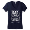 dad number one world's greatest Women's V-Neck T-Shirt
