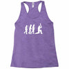 evolution of cricket white silhouette Racerback Tank