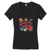 learn from the flowers Women's V-Neck T-Shirt