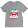 Legends Are Born In October V-Neck Tee