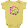 Floral Baby Name Baby Bodysuit