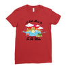 a turtle made it to the water Ladies Fitted T-Shirt