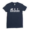 be nice to fat people bear chase funny pub joke Ladies Fitted T-Shirt