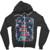 reading rocket ship Zipper Hoodie