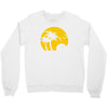 beach silhouette birds sand sunset Crewneck Sweatshirt