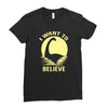 believe in nessie Ladies Fitted T-Shirt