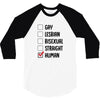 Lgbt Checklist 3/4 Sleeve Shirt