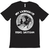 halloween my labrador rides shotgun T-Shirt