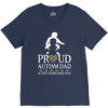Proud Autism Dad - Autism Awareness Day V-Neck Tee