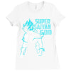 Super Saiyan God DB Super Goku Ladies Fitted T-Shirt