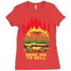 burger fever Ladies Fitted T-Shirt