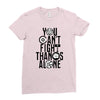 Fight Alone Avengers Ladies Fitted T-Shirt