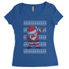 ugly santa dabbing Women's Triblend Scoop T-shirt