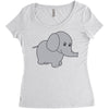 elephant cute Women's Triblend Scoop T-shirt