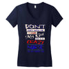 she is a crazy nurse Women's V-Neck T-Shirt