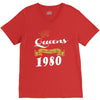 queens are born in 1980 V-Neck Tee