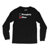 more nice than naughty Long Sleeve Shirts