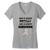 Once a Cancer Patient Now a Cancer Survivor Women's V-Neck T-Shirt