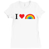 I Love Lgbt Ladies Fitted T-Shirt