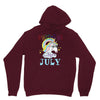 unicorns are born in july cute unicorn Unisex Hoodie