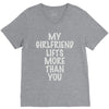 my girlfriend lifts more than you V-Neck Tee