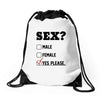 Sex Yes Please Drawstring Bags