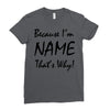 because i'm name that's why! Ladies Fitted T-Shirt