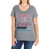 A July Girl Like A Flowers Ladies Curvy T-Shirt