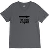 i'm with stupid V-Neck Tee