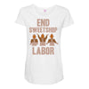 end sweetshop labor Maternity Scoop Neck T-shirt