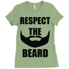 respect the beard Ladies Fitted T-Shirt