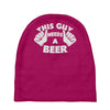 this guy needs a beer Baby Beanies