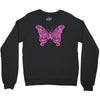 breast cancer butterfly Crewneck Sweatshirt