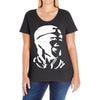 monkey magicfunny retro joke tv series 80's planet of apes Ladies Curvy T-Shirt