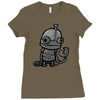 sad robot Ladies Fitted T-Shirt