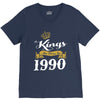 kings are born in 1990 V-Neck Tee