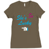 she's so lucky Ladies Fitted T-Shirt