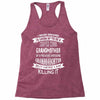 Super Cool Grandmother Of A Freaking Awesome Granddaughter Racerback Tank