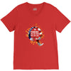 American Flag Q Fire V-Neck Tee