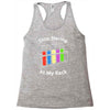 stop staring at my rack Racerback Tank