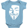 v per vendetta face film horror cinema&amp;tv Baby Onesie