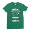 Never Underestimate the Strength of a Pancreatic Cancer Warrior Ladies Fitted T-Shirt
