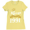 kings are born in 1991 Ladies Fitted T-Shirt