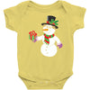 smiling snowman holding out christmas Baby Onesie