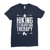 hiking it's cheaper than therapy Ladies Fitted T-Shirt